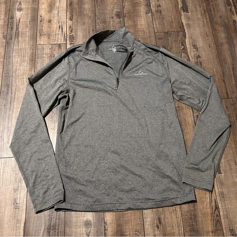 Paradox Pullover Mens Small S 1/4‎ Zip Long Sleeve Grey